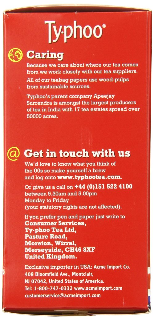 Typhoo British Tea, Foil fresh teabags, 80 count (pack of 6)
