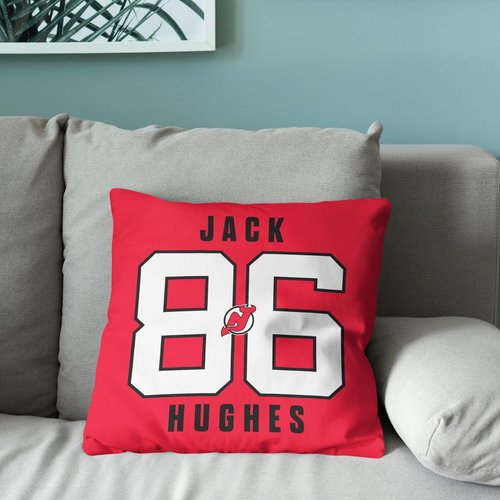 Northwest NHL New Jersey Devils Pillow, 18" x 18", Jack Hughes