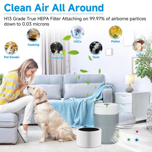 1-Pack Blue Pure 211i Max Replacement Filter Compatible with Blueair 211i Max Air Purifier, 3-IN-1 Ture H13 HEPA & Activated Carbon Replacement Filter, Compared part #F2MAX