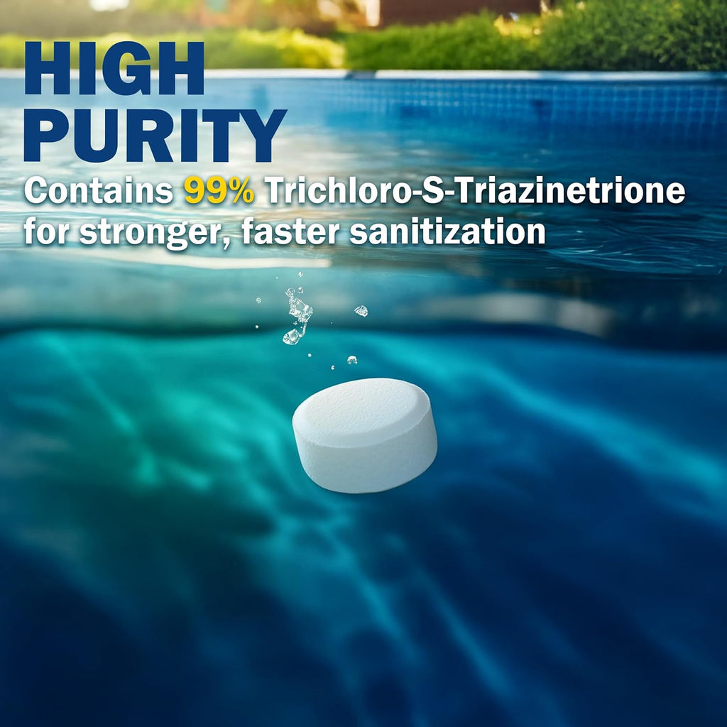 XtremeClear Chlorine Tabs - Slow Dissolving Sanitizer for Pools & Spas | 1.5 lbs for Crystal Clear Water