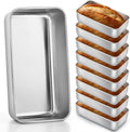 E-far Stainless Steel Loaf Pans - 8 Pack, 9x5 Inch Non-Toxic Bakeware for Bread & Meatloaf