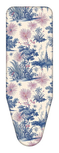 Colombo Ironing Board Cover 55.1” x 21.7” – Fits Boards Up to 51.2” x 17.7” – 2-Layer Organic Cotton & Felt Pad, Clip Included, Spring Blossom Design, Made in Italy