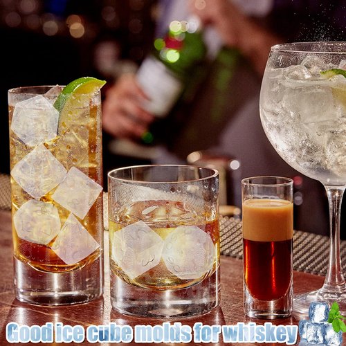 Dice Ice Cube Mold, Silicone Ice Mold with 7 Standard Polyhedral Stereoscopic Dice Cavities, Dice Ice Cube Tray Mold for Whiskey Cocktail Juices and DIY Dices Making