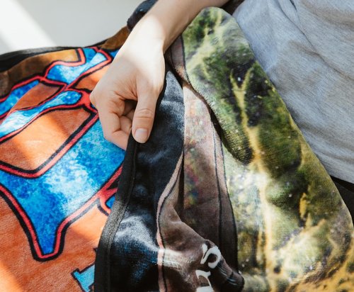 Surreal Entertainment Magic: The Gathering Black Lotus Card Double-Sided Fleece Throw Blanket for Sofa, Bed | 45 x 60 Inches
