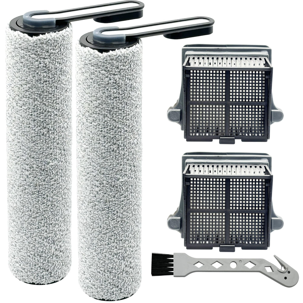 Replacement Parts Kit for TINECO iFLOOR 5 Breeze Complete Vacuum Cleaner- 2 Brush Rollers, 2 Vacuum HEPA Filters, 1 Cleaning Tool