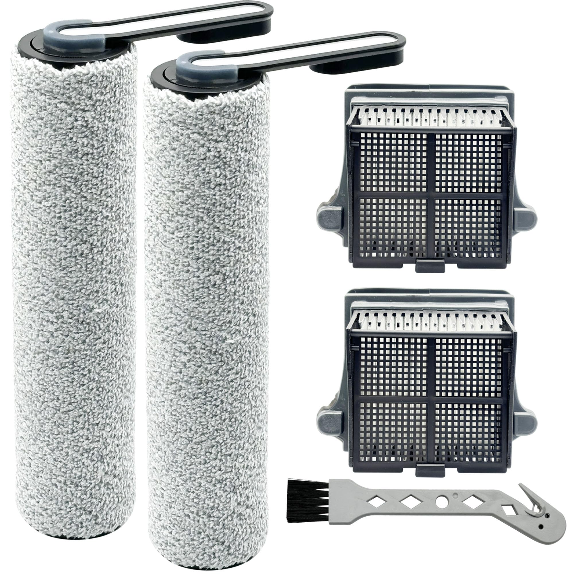 Replacement Parts Kit for TINECO iFLOOR 5 Breeze Complete Vacuum Cleaner- 2 Brush Rollers, 2 Vacuum HEPA Filters, 1 Cleaning Tool