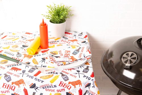 DII Outdoor Tabletop Collection, Stain Resistant & Waterproof, 60x84, Barbeque