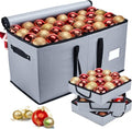 Mrrihand Ornament Storage Box - Dual Zipper Container for 128 Holiday Ornaments | 8 Trays, Grey