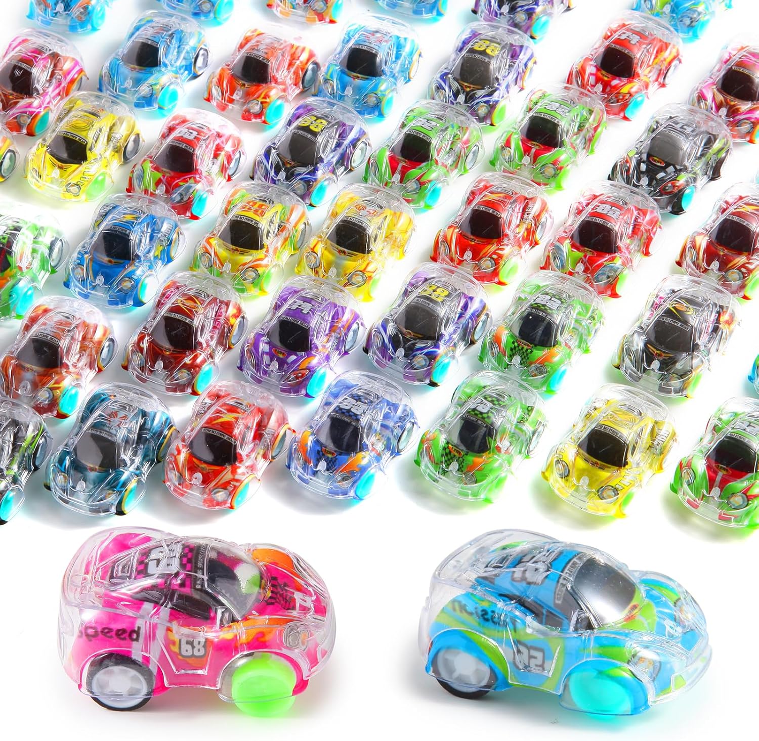 Skiennix Mini Pull Back Cars Set - 50 Racing Vehicles for Kids | Perfect Party Favors & Classroom Prizes