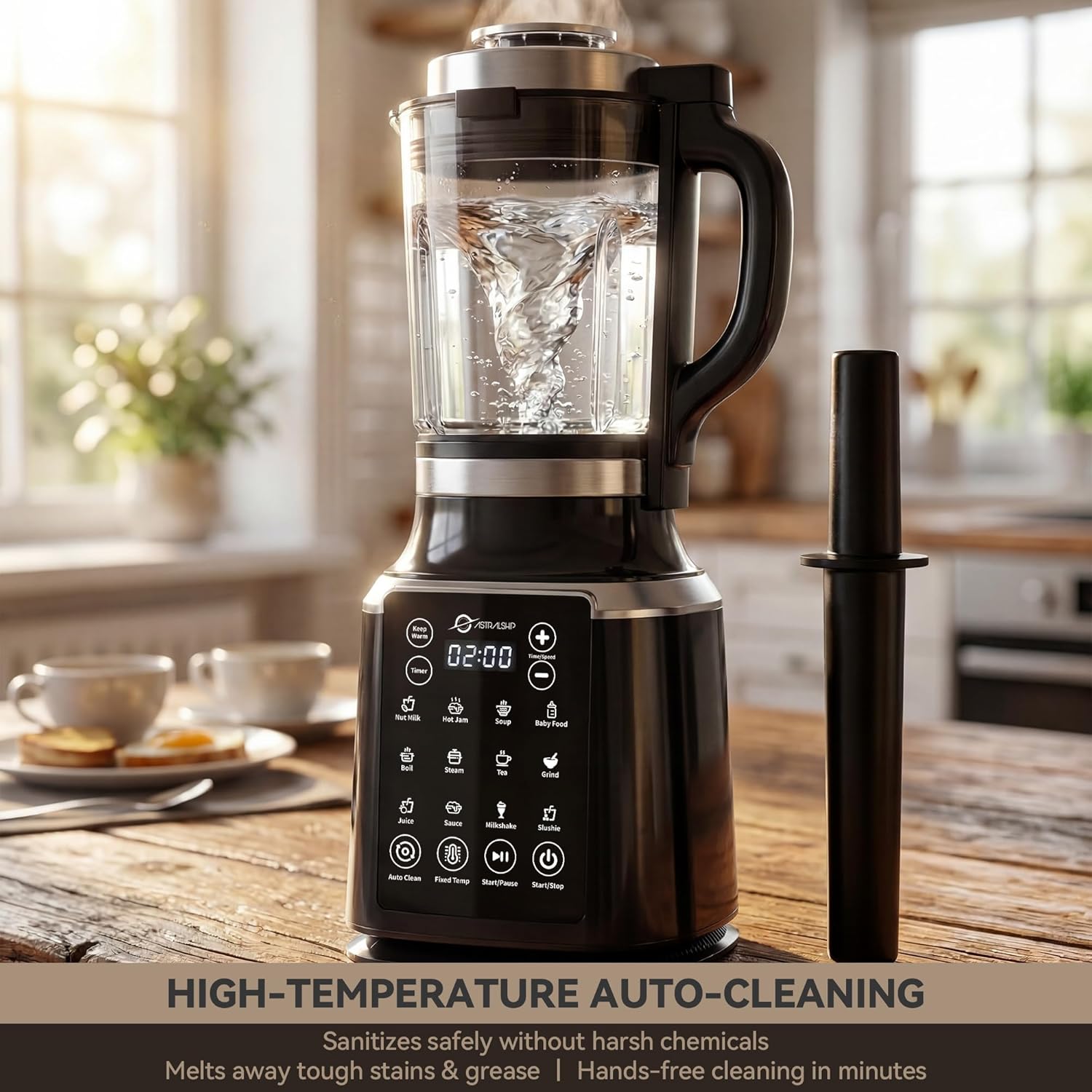 Professional Glass Blender by [Brand Name] - 1500W Motor, 9 Speeds & 14 Preset Programs for Smoothies, Soups & Nut Milk