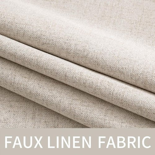 MIULEE Blackout Linen Textured Curtains - Thermal Insulated Room Darkening Drapes | 52 x 108 Inch (2 Panels)