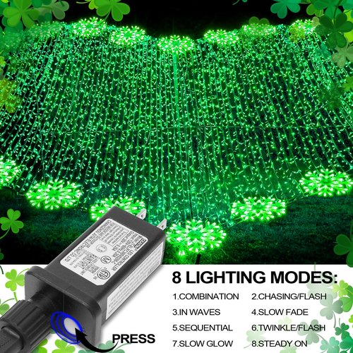 ILLUMINEW Christmas Lights - 98ft 2 Pack 150 Count Connectable Waterproof Led Fairy Lights Bulbs for Indoor Outdoor Christmas Tree Wedding Valentine's Day Decor (Green, 150 Count - 2 Pack)