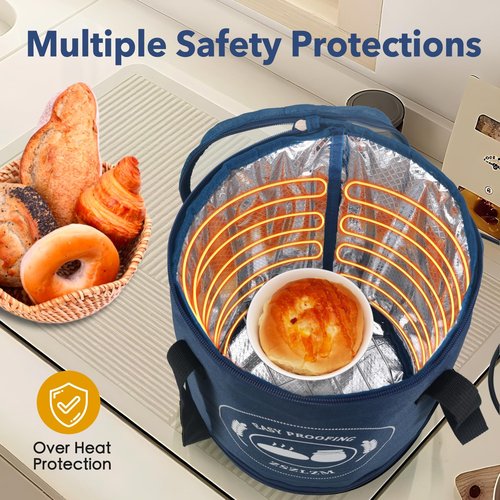 Kombucha Heating Wrap - Fermentation Heater Warmer Temperature Control, 50-113°F, 48H Timer, Round Design, Extra Large for Sourdough, Pizza,brew bru, Kombucha
