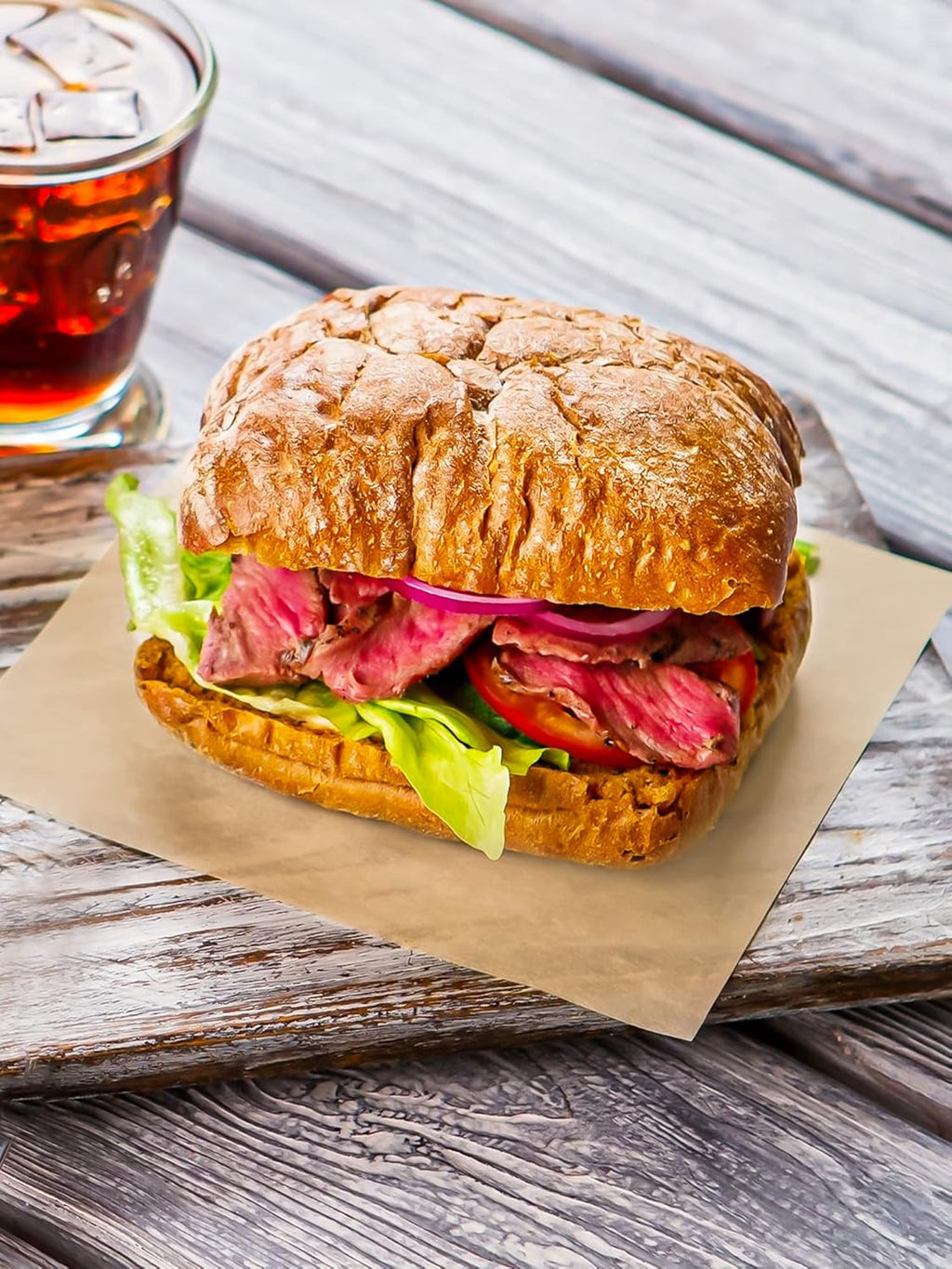 SMARTAKE Non-Stick Wax Paper - 1000 Pcs 6x6 Inch Hamburger Patty & Sandwich Separators | Unbleached, Ideal for Lunches & Parties