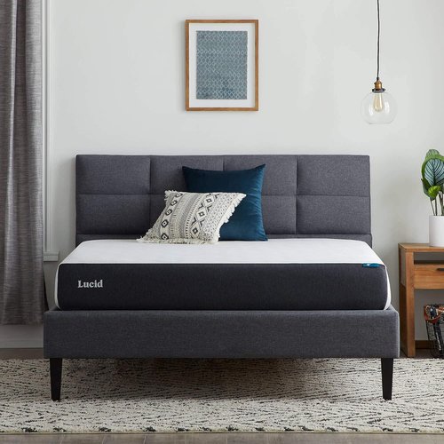 Lucid 8 Inch Memory Foam Mattress - Medium Firm - Bamboo Charcoal & Cooling Gel Infusion - Twin Size