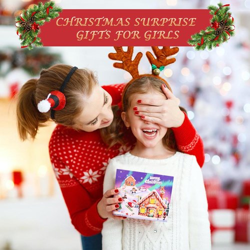 2025 Christmas Advent Calendar Bracelets, 24 Days Christmas Countdown Calendar with 2pcs DIY Charm Bracelets Kits,DIY Christmas Charm Bracelet Gifts