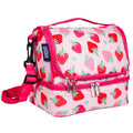 Wildkin Two Compartment Insulated Lunch Bag for Kids – School & Travel Ready - Strawberry Patch