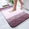 OLANLY Bath Rugs Mat - Extra Soft Microfiber, Quick Dry, Machine Washable | 24x16 Inches, Mauve