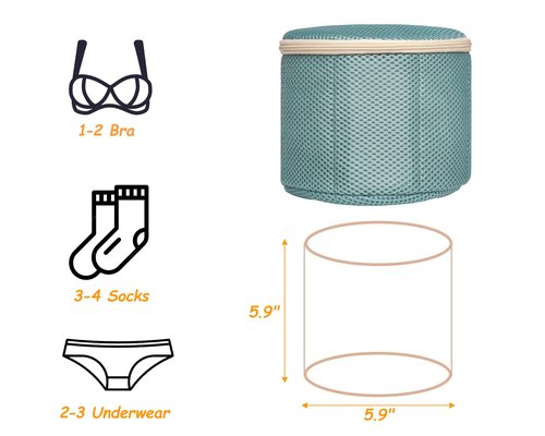 2 Pack Bra Laundry Bags for Washing Machine, Delicate Underwear Wash Bags with Anti-Deformation Structure & Fixed Friction Plates