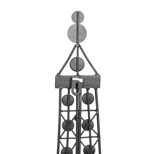 Deco 79 Metal Eiffel Tower Home Wall Decor 3D Wire Wall Sculpture with Crystal Embellishments, Wall Art 18" x 1" x 32", Black