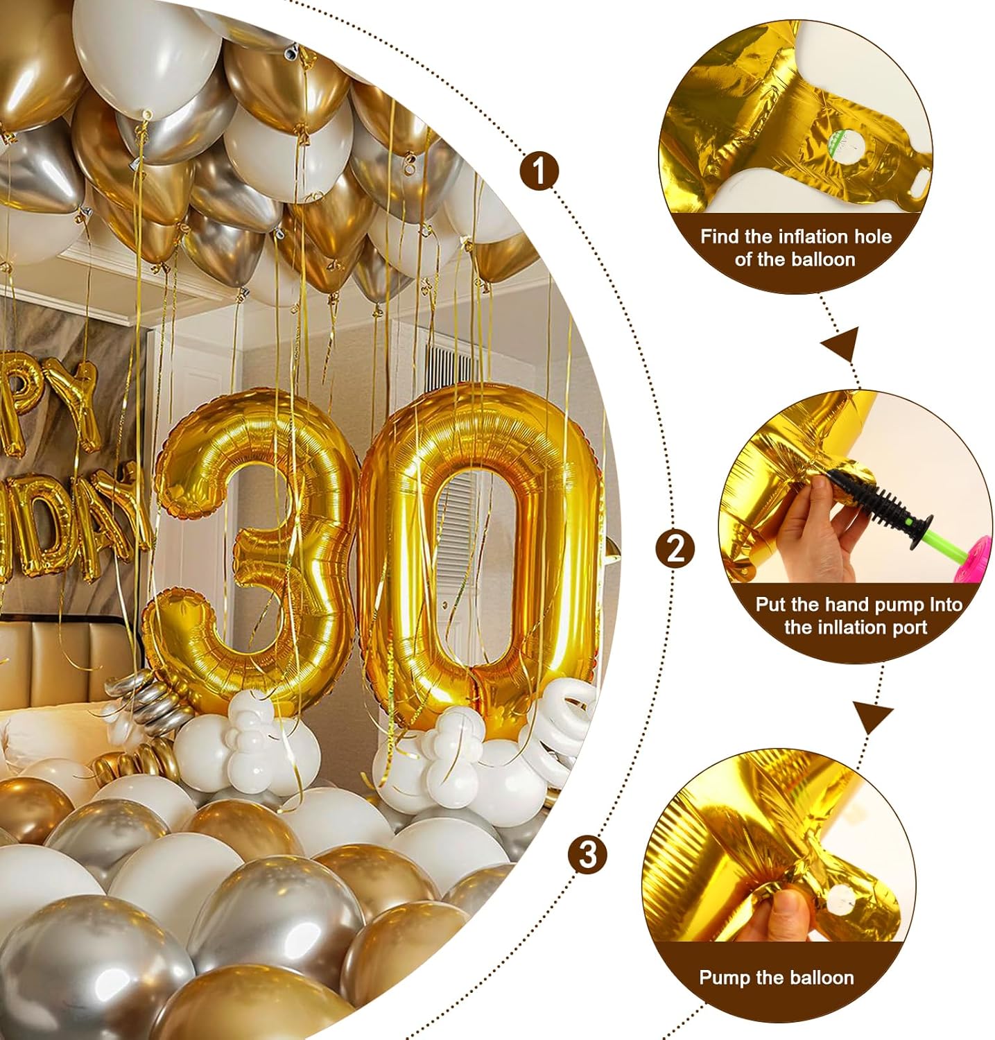 27-Inch Gold Number Balloons by [Brand Name] - Perfect for Birthday, Wedding, and Graduation Celebrations