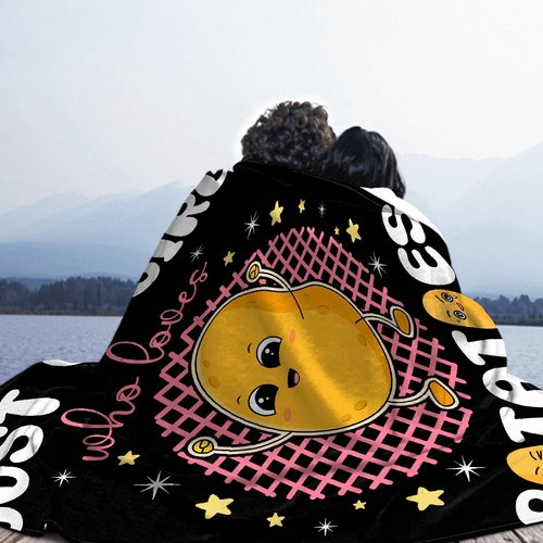 Just A Girl Who Loves Potatoes Blanket Gift for Girl Women Blanket Super Soft Cozy Warm Throw for Couch Bed Sofa Office Decor All Season 50 * 40" S for Kid
