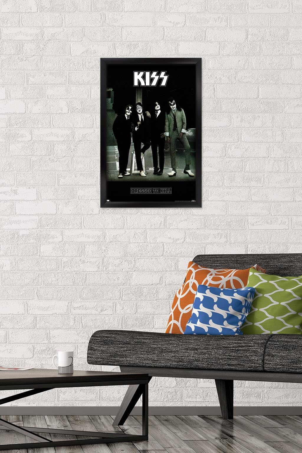 Trends International Kiss - Dress to Kill Wall Poster, 22.4L x 14.7W, Black Framed Version