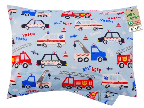 ZPECC Toddler Pillow with Pillowcase - 13x18 Organic Cotton Hypoallergenic Kids Pillow, Baby Essentials for Travel Crib Daycare Stroller (Intended for Age 2 and up) Car