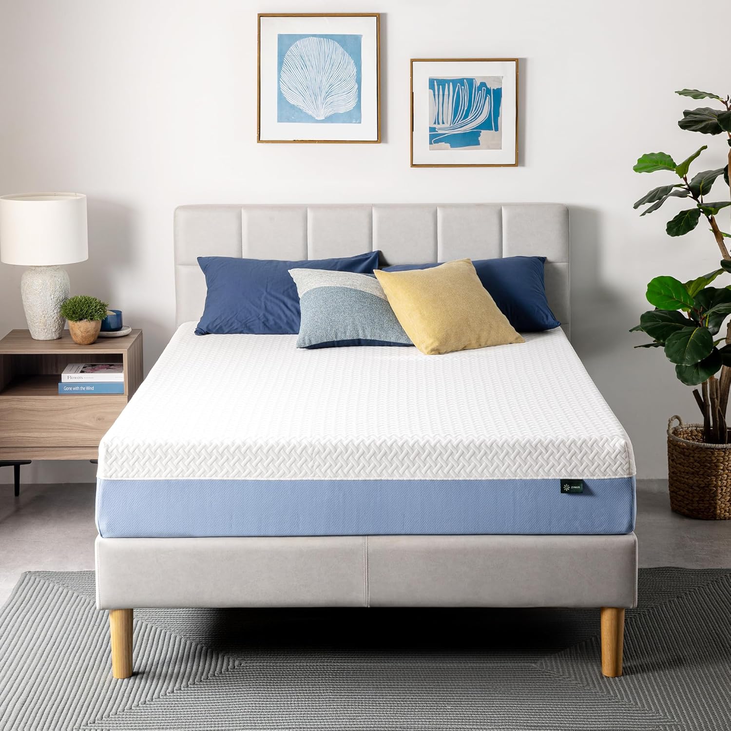 Zinus 10 Inch Queen Memory Foam Mattress - Cooling Comfort, Medium Feel, Fiberglass Free, Safe Materials