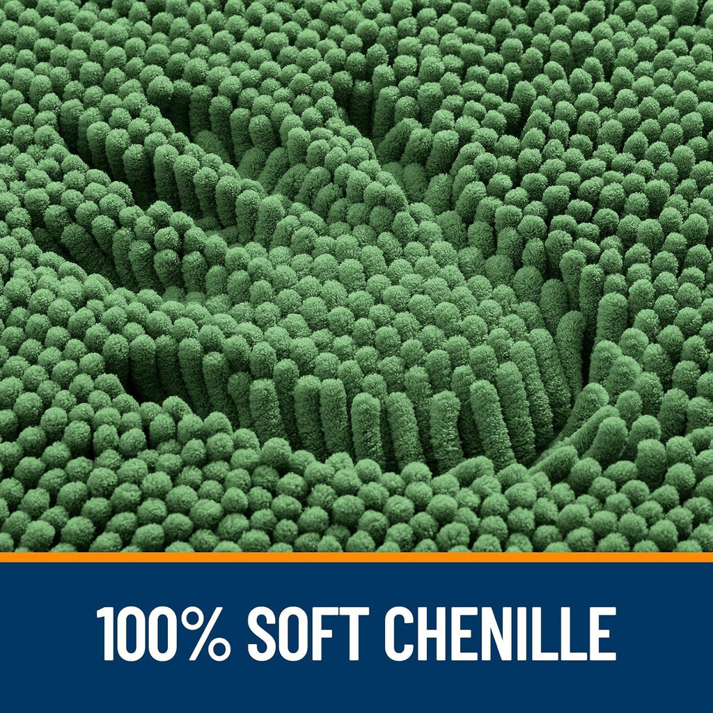 OLANLY Large Bath Rugs - Extra Soft Chenille, Quick Dry & Machine Washable | 47x32, Olive Green