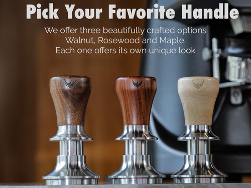 KNODOS 54mm Espresso Tamper For Breville Machines Calibrated Tamper Tool Espresso Walnut, Auto-Leveling and 30lb Spring Loaded Design Coffee Tamper With Stainless Steel 53.35mm Ripple Base