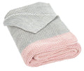 SAFAVIEH Home Collection Elowen Grey/Pink Cotton 50 x 60-inch Sofa Chaise Lounge Club Chair Living Room Bedroom Decorative Throw Blanket THR224A-5060