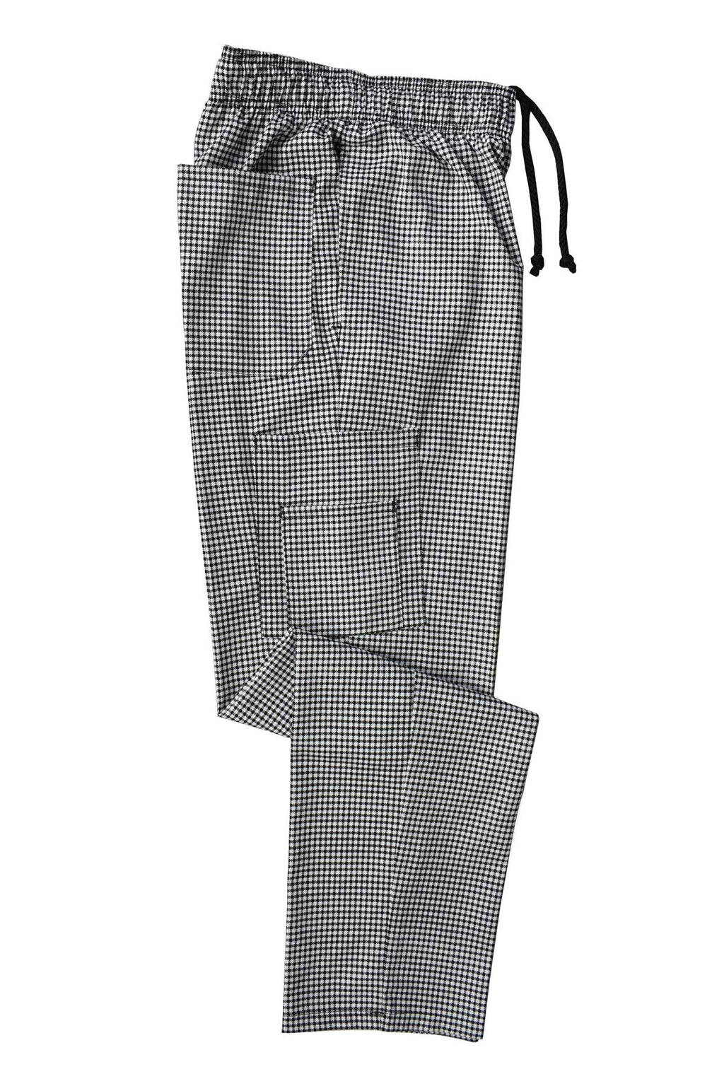 Natural Uniforms Classic Houndstooth 6 Pocket Chef Pants with Multi-Pack QTYS Available (1, Large)