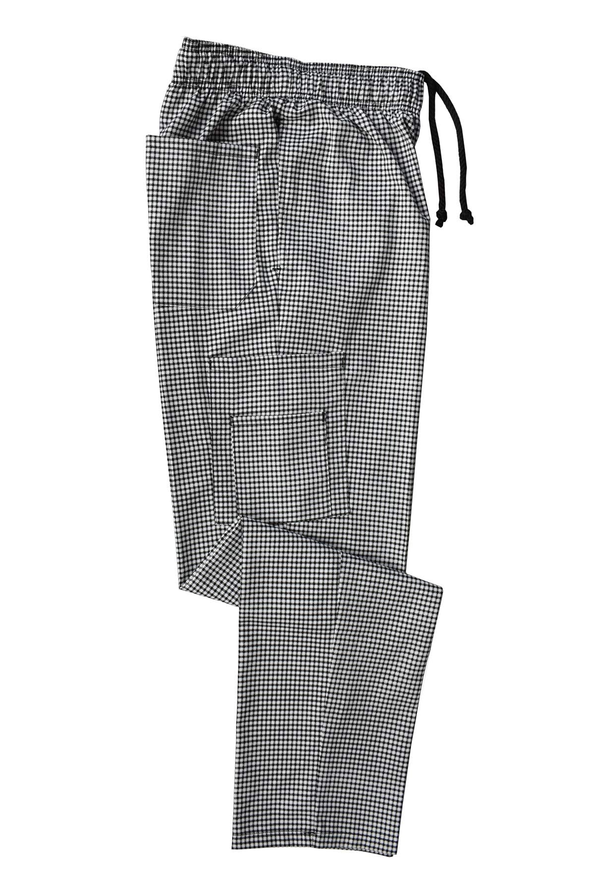 Natural Uniforms Classic Houndstooth 6 Pocket Chef Pants with Multi-Pack QTYS Available (1, Large)
