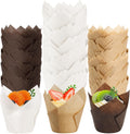 NPLUX Tulip Cupcake Liners - 200PCS Greaseproof Muffin Wrappers for Baking | Perfect for Parties & Holidays