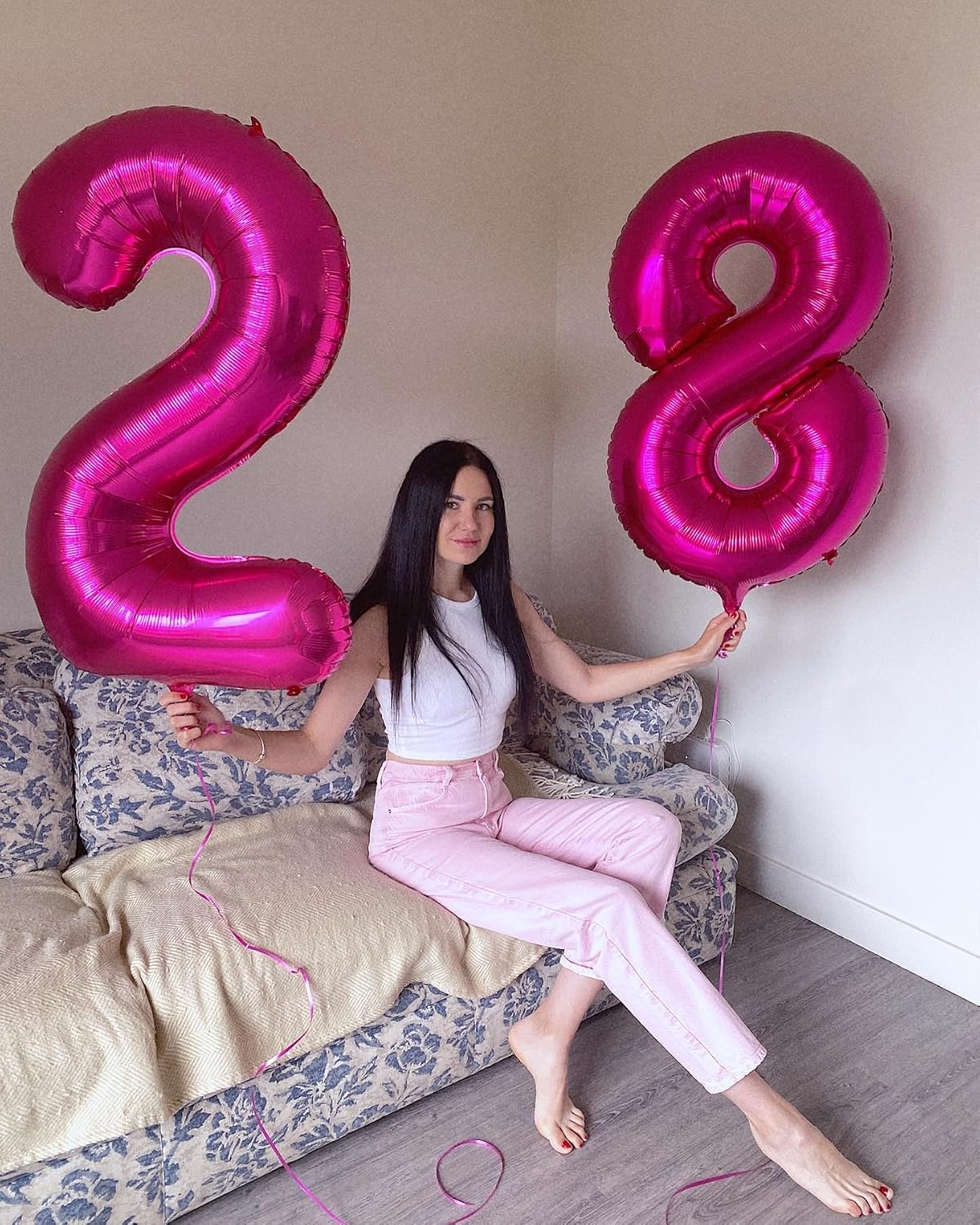 Number 8 Balloon - Hot Pink 40 Inch Birthday Decoration for Girls | Perfect 8th Birthday Party Supplies