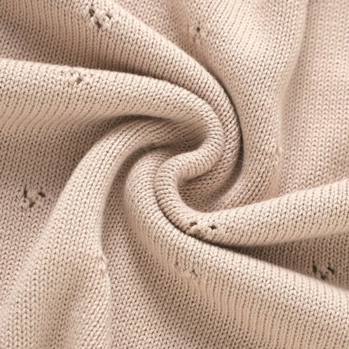 LAWKUL Baby Blanket & Beanie Hat Set 100% Organic Cotton Newborn Swaddle Beanie Soft Cozy for Infants Boy Girl Gift Pink