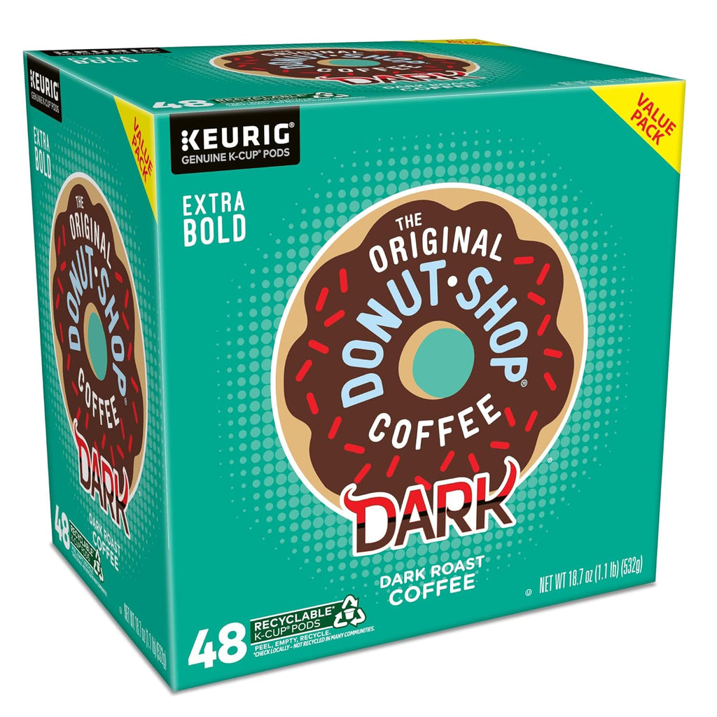 Original Donut Shop Coffee - Dark Roast K-Cup Pods | Single Serve, 48 Count for Rich Flavor