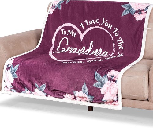 Grandma Blanket - Thoughtful Birthday & Christmas Gifts for Grandma | Cozy & Warm Design