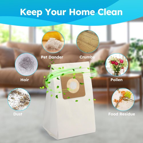 LotFancy 9 Pack Style 7 Vacuum Bags for Bissell PowerForce 1739 3522 3525 71Y7, PowerGlide 3545, Plus 3550 3553, Lift-Off 3554, Powertrak 6592, Powerlifter Pet 2019 Series Upright Vacuums