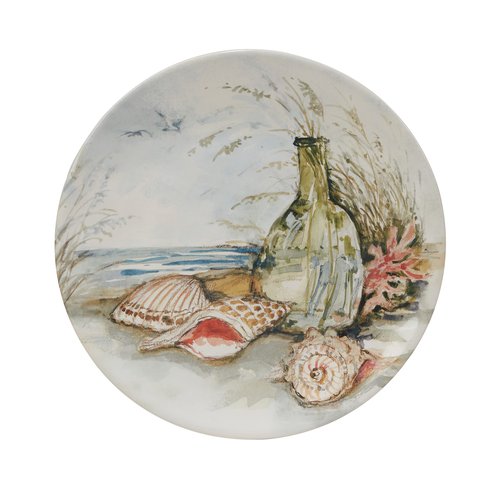Certified International Coastal Landscape 9" Salad/Dessert Plates, Assorted Designs, Multicolor, Medium, Set of 4 (Pack of 2)