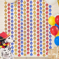 LOLStar Paw Birthday Decorations - 2 Pack Red, Yellow & Blue Tinsel Foil Fringe Curtains | 3.3 x 6.6ft Party Supplies