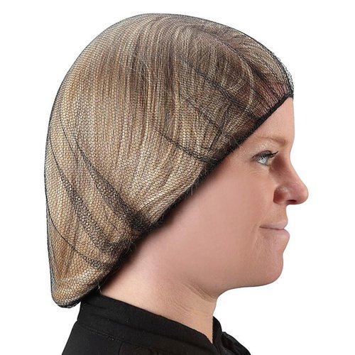 FRONTLINE Hair Nets 100 Pack 24 Inch Premium Nylon Mesh Hair Cover for Food Service Workers Disposable Hair Cap for Women and Men Invisible Elastic Hairnet