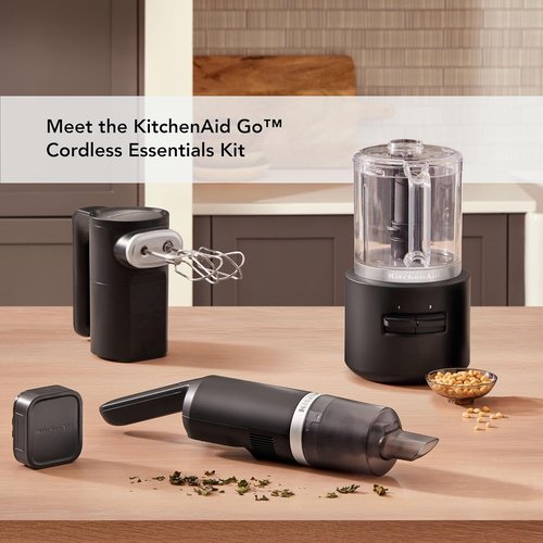 KitchenAid Go™ Cordless Bundle - Hand Mixer, Food Chopper & Kitchen Vacuum | Black Matte, Battery Included