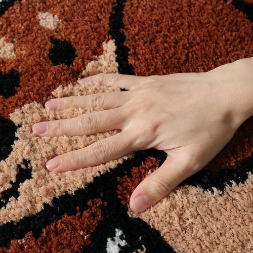 FANC GUY Cute Funky Dachshund Dog Design Super Absorbent Bath Mat Fun Machine Washable Non Slip Bathroom Rugs Oversized Plush Shower Living Room Decoration Floor Mats