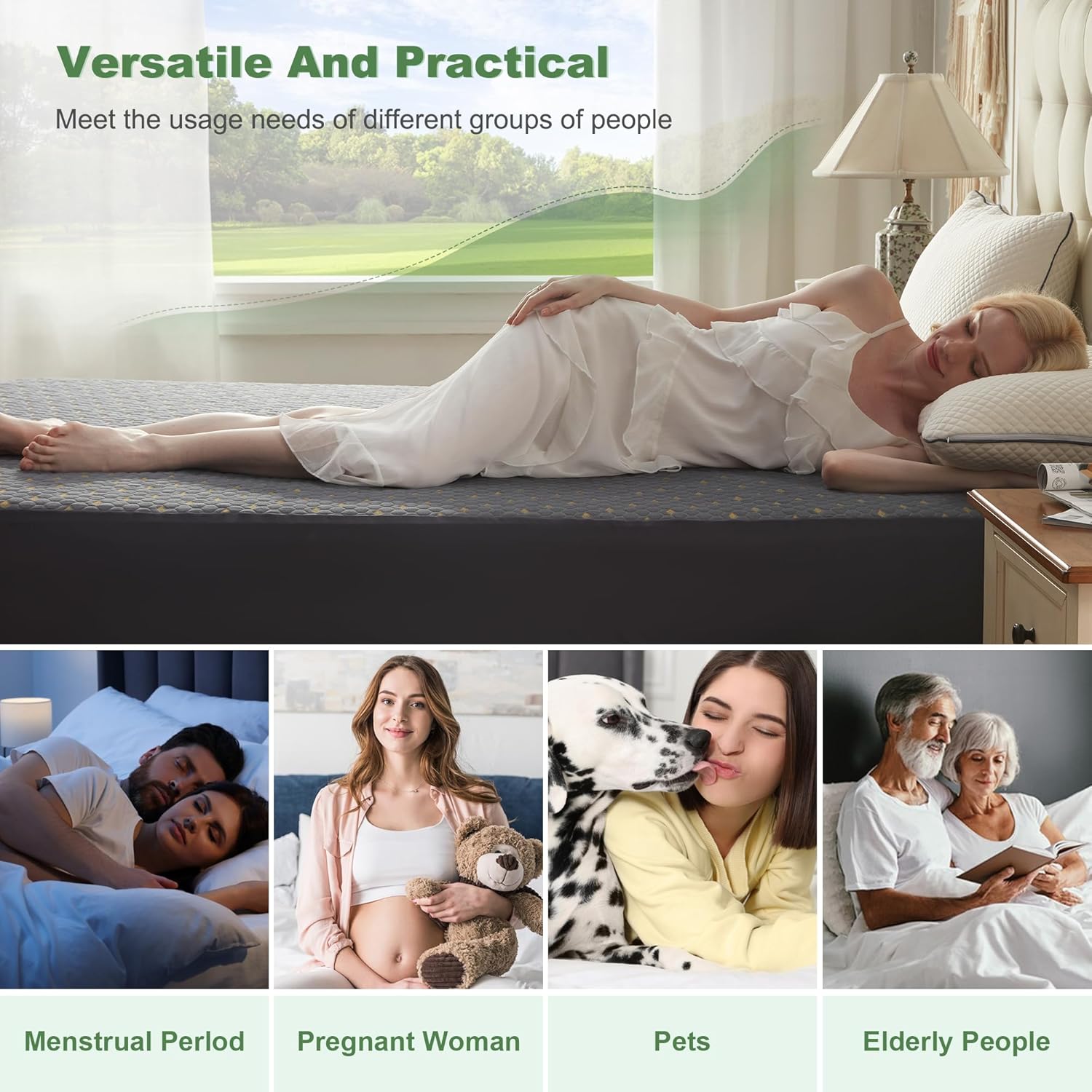 Skiennix Waterproof Mattress Protector - Soft Breathable Twin Size Fitted Pad | 6"-15" Deep Pocket, Noiseless