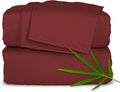 Pure Bamboo Queen Sheets - Luxuriously Soft 100% Organic Viscose Bed Set | Cooling & Durable (Merlot)