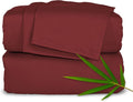 Pure Bamboo King Sheets - Luxuriously Soft 100% Organic Viscose Bed Sheet Set | Cooling & Durable (King, Merlot)