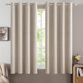 MIULEE Blackout Curtains - 100% Thermal Insulated Linen Textured Drapes | 52 x 54 Inch (2 Panels) for Luxury Bedroom & Living Room Decor