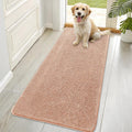 OLANLY Dog Door Mat - Absorbent Non-Slip Mud Mat for Indoor Use | Quick Dry Chenille, 70x35, Peach